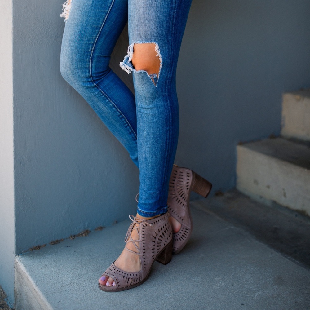 Vince Camuto Taupe Ankle Booties
